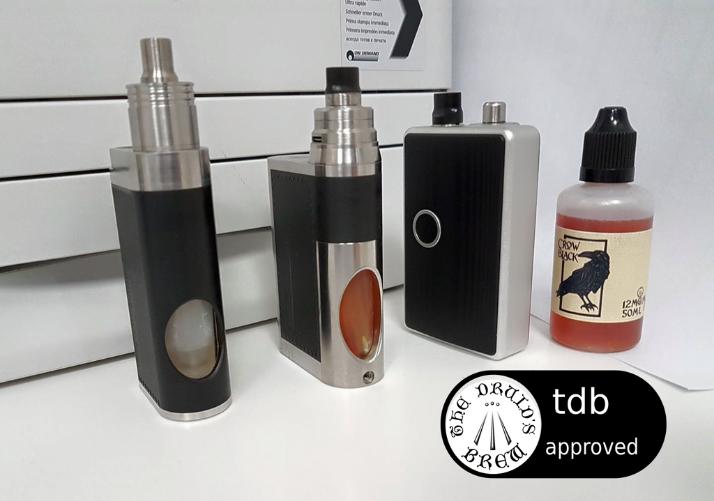High quality, beautiful vaping devices assembled in a line with quality eLiquid